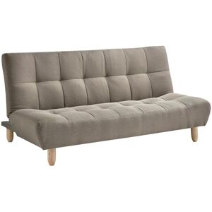 Vente-unique Canape 3 places convertible clic clac en tissu taupe ESTEBAN