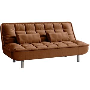 Vente-unique Canape convertible clic-clac MISHAN en tissu - Caramel