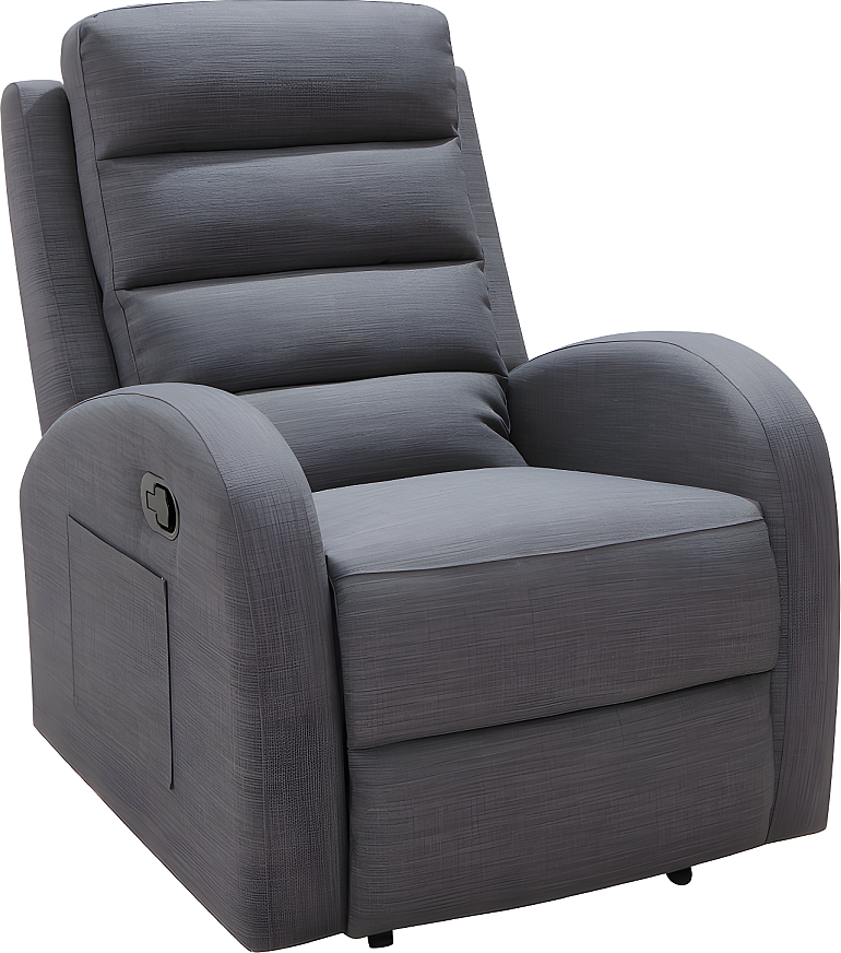Vente-unique Fauteuil relax en tissu GIORGIA - Gris Vente-unique Fauteuil relax en tissu GIORGIA - Gris