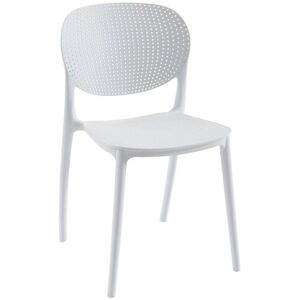 Vente-unique Chaise empilable en polypropylène - Blanc - CARETANE