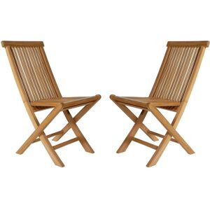 MYLIA Lot de 2 chaises pliantes - Teck - BYBLOS II de MYLIA