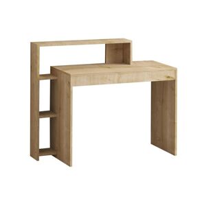 Vente-unique Bureau console avec rangements - Coloris : Naturel - JEMILA