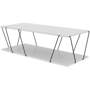 Vente-unique Table basse - Blanc et noir - DELORY