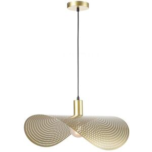 OZAIA Suspension courbée design en métal - L. 60 x P. 41 cm - Doré - LUCENA