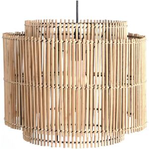 OZAIA Suspension naturelle en bambou et métal noir - D.40 x H.120 - PARANA