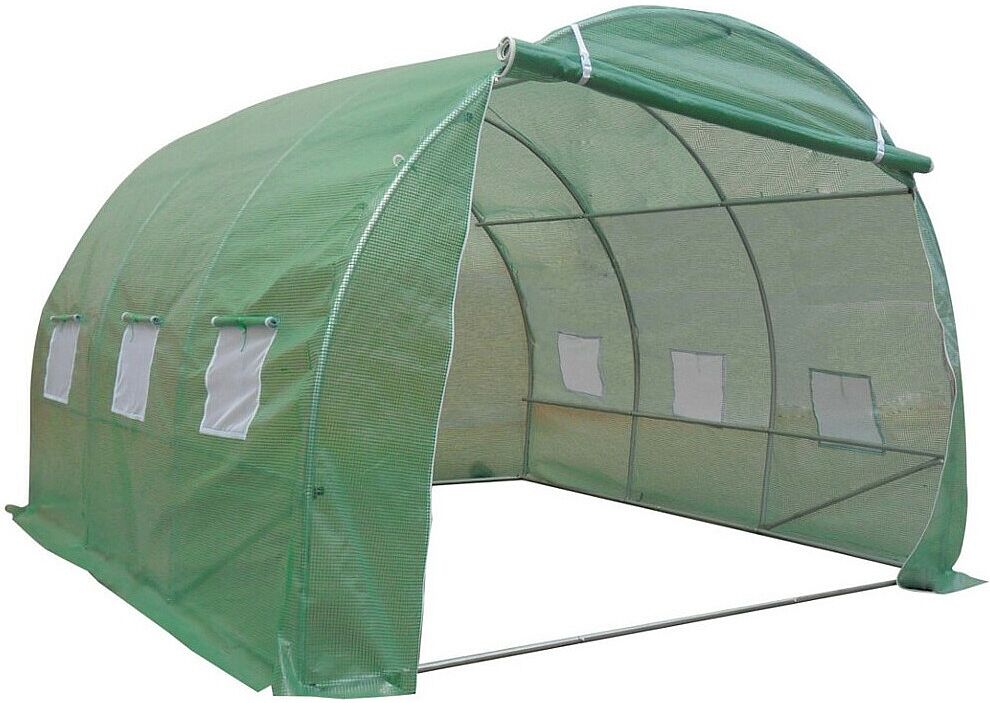 Vente-unique Serre tunnel avec structure en acier IPOMEA 9m² - L300 x l300 x H200 cm Vente-unique Serre tunnel avec structure en acier IPOMEA 9m² - L300 x l300 x H200 cm