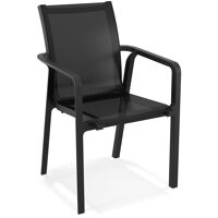 Chaise de jardin avec accoudoirs 'CINDY' en matière plastique noire empilable <br /><b>80.10 EUR</b> Alterego Design