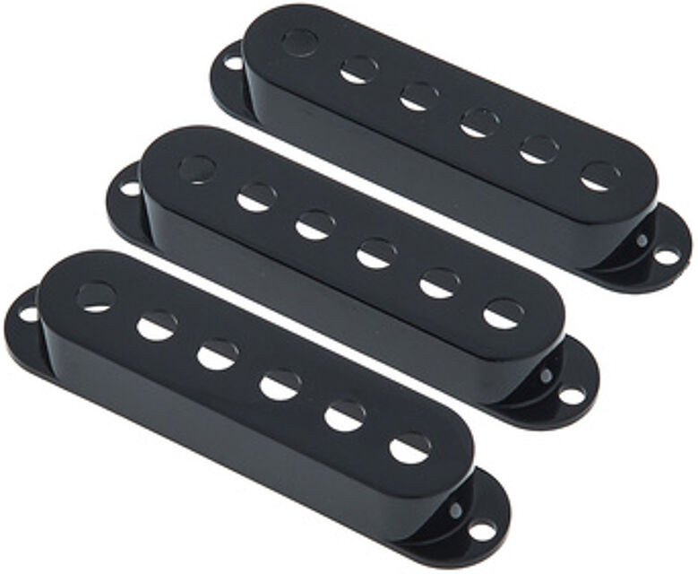 Strat Pickup Cover Set BK noir