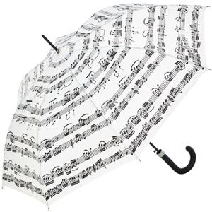 Anka Verlag Stick Umbrella White Blanc avec notes noires