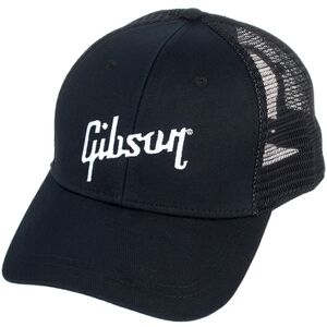 Gibson Trucker Baseball Cap Black noir et logo blanc