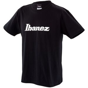 Ibanez IBAT007M T-Shirt Noir avec logo Ibanez blanc