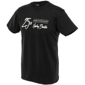 Harley Benton 25th Anniversary T-Shirt S Noir avec impressions blanches sur la poitrine et la nuque