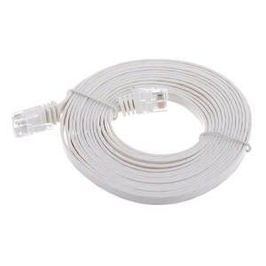 Lindy Cat6 Flach-Cable 3m White blanc