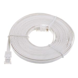 Lindy Cat6 Flach-Cable 5m White blanc