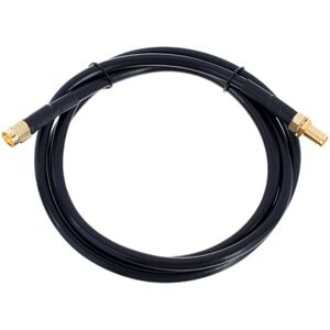 pro snake RP-SMA Antenna Cable 1m, Câble d'extension d'antenne WLAN, Câble coaxial RG58, Connecteurs plaqués or, Fiche RP-SMA vers fiche RP-SMA, 50 Ohm, Conducteur interne: Ø 0,8mm, Double blindage en cuivre, feuille Al + tresse 112 * 0,1mm Cu, Couleur: noir, Longueur: 1 m image