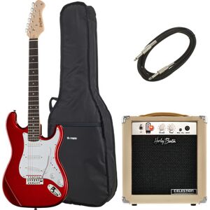 Harley Benton ST-20 CA St. Series Bundle Candy Apple Red