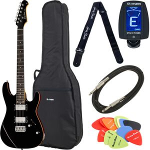 Harley Benton Fusion-III HH HT EB BK Bundle Noir