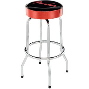 Fender Red Sparkle Logo Barstool 30 Noir