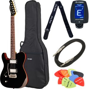 Harley Benton Fusion-T HH LH EB BK Bundle Noir