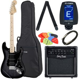 Squier Affinity Strat FM HSSBB Set Black Burst