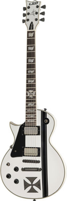 LTD Iron Cross LH SW Snow White avec bandes noires