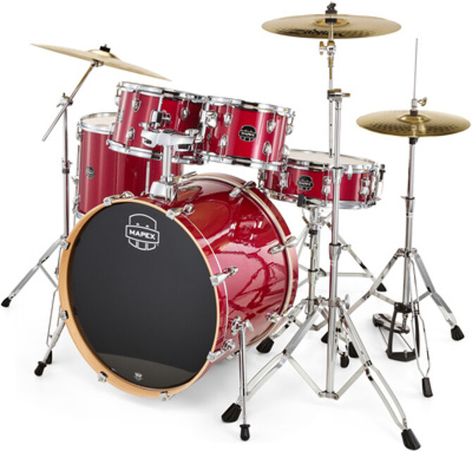 Venus 5045 Drum Set Bundle VM Crimson Red Sparkle