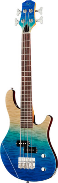 Mini Bass TBL Solid Body Transparent Blue Gradient