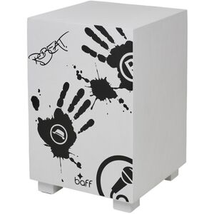 Baff beat Box Robeat Cajon WH-411 Blanc avec impression noire