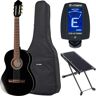 Thomann Classic Guitar 3/4 Blac Bundle Noir