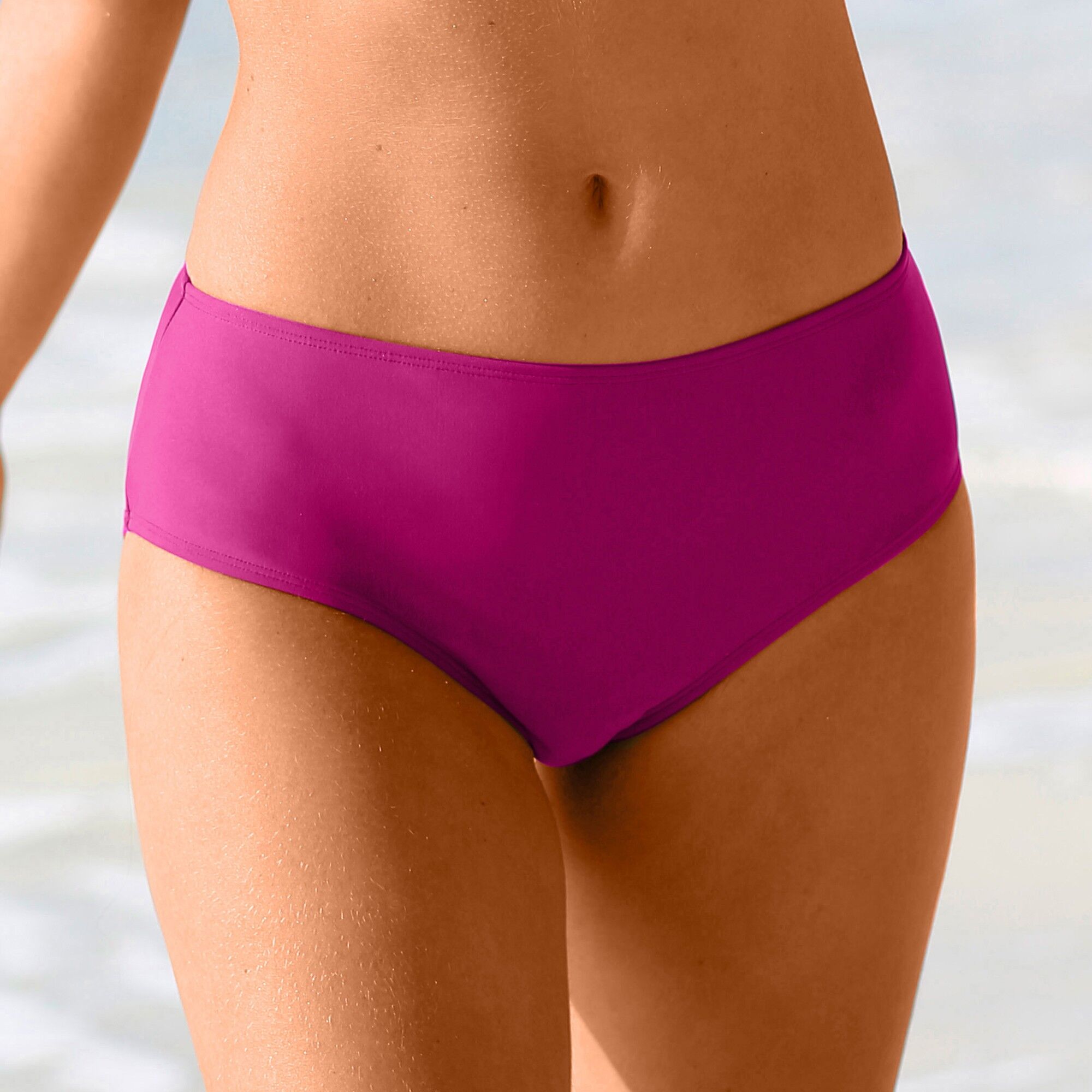 Blancheporte Culotte De Bain Maxi Unie Solaro - Ventre Plat - Femme Violet 38