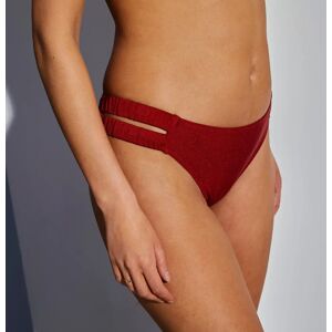 Blancheporte Culotte De Bain Tanga Divala Maille Brillante Unie - Femme Rouge 36