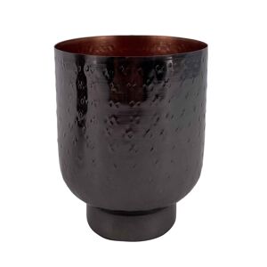 Blancheporte Cache-pot en métal martelé - hauteur 13 cm - Blancheporte Noir Unité