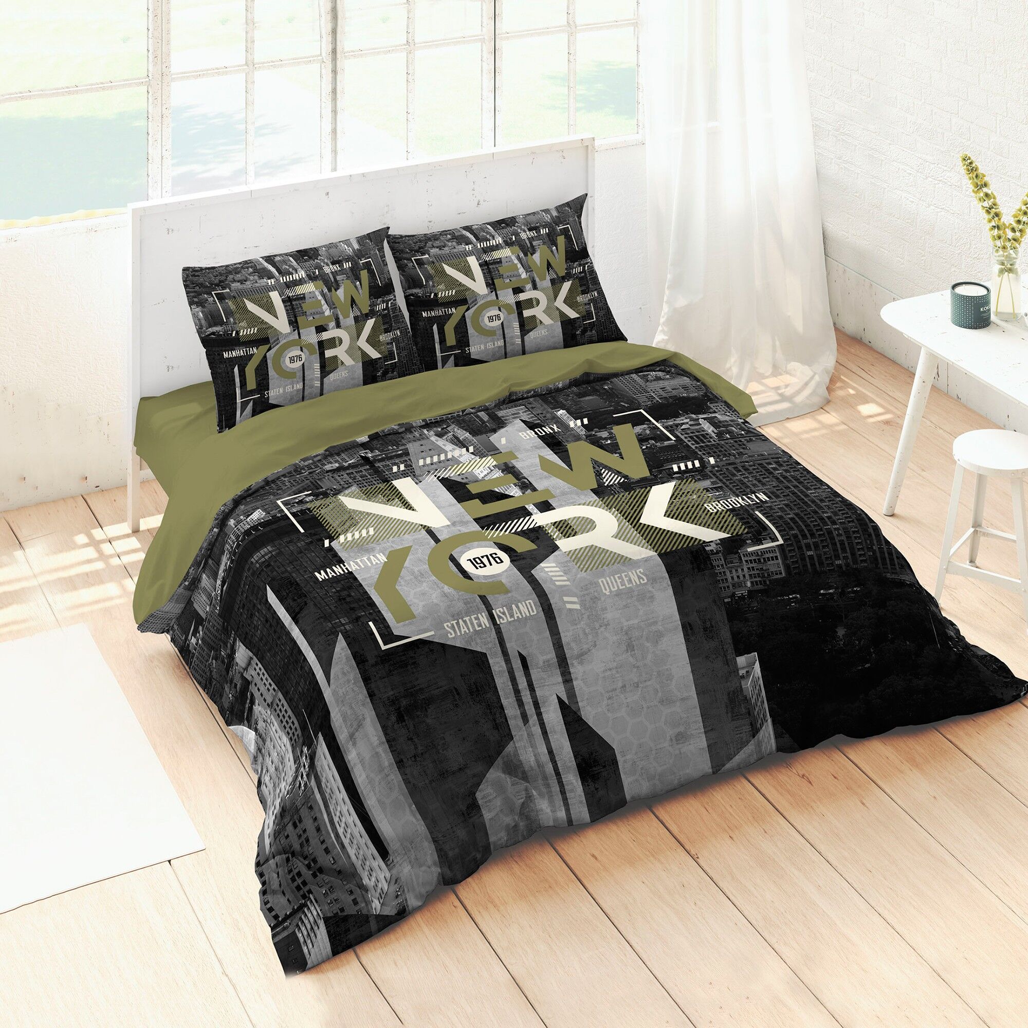 Linge de lit Brooklyn - coton - Blancheporte Noir Taie d'oreiller forme sac : 65x65cm