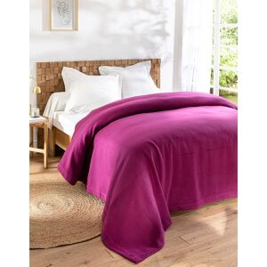 Blancheporte Couverture en flanelle 420g/m² - Blancheporte Violet Couverture 1-2 pers : 180x220cm