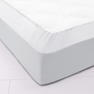 Blancheporte Drap-housse uni polyester - coton bonnet 32 cm - Blancheporte Blanc Drap-housse 2 personnesonnes : 180x200cm