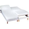 Protège-matelas tête et pieds relevables molleton bi-extensible absorbant - Blancheporte Blanc Protège-matelas 2 personnes : 180x200cm