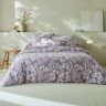 Linge de lit Chloé bicolore imprimé feuillage - en coton - Blancheporte Violet Drap-housse 1 personneonne : 90x190cm