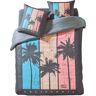 Parure de lit Californie - en microfibre - Blancheporte Noir Parure housse de couette + taie(s) 2 personnes : 240x220cm + 2 taies