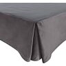 Cache-sommier intégral toucher velours - Blancheporte Gris Cache sommier 2 personnes : 180x200cm