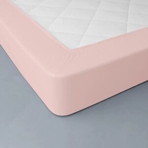 Drap-housse uni percale bonnets 40 cm - Blancheporte Rose Drap-housse