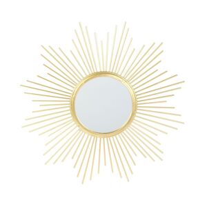 Blancheporte Miroir forme soleil en métal doré - Blancheporte Or Unité
