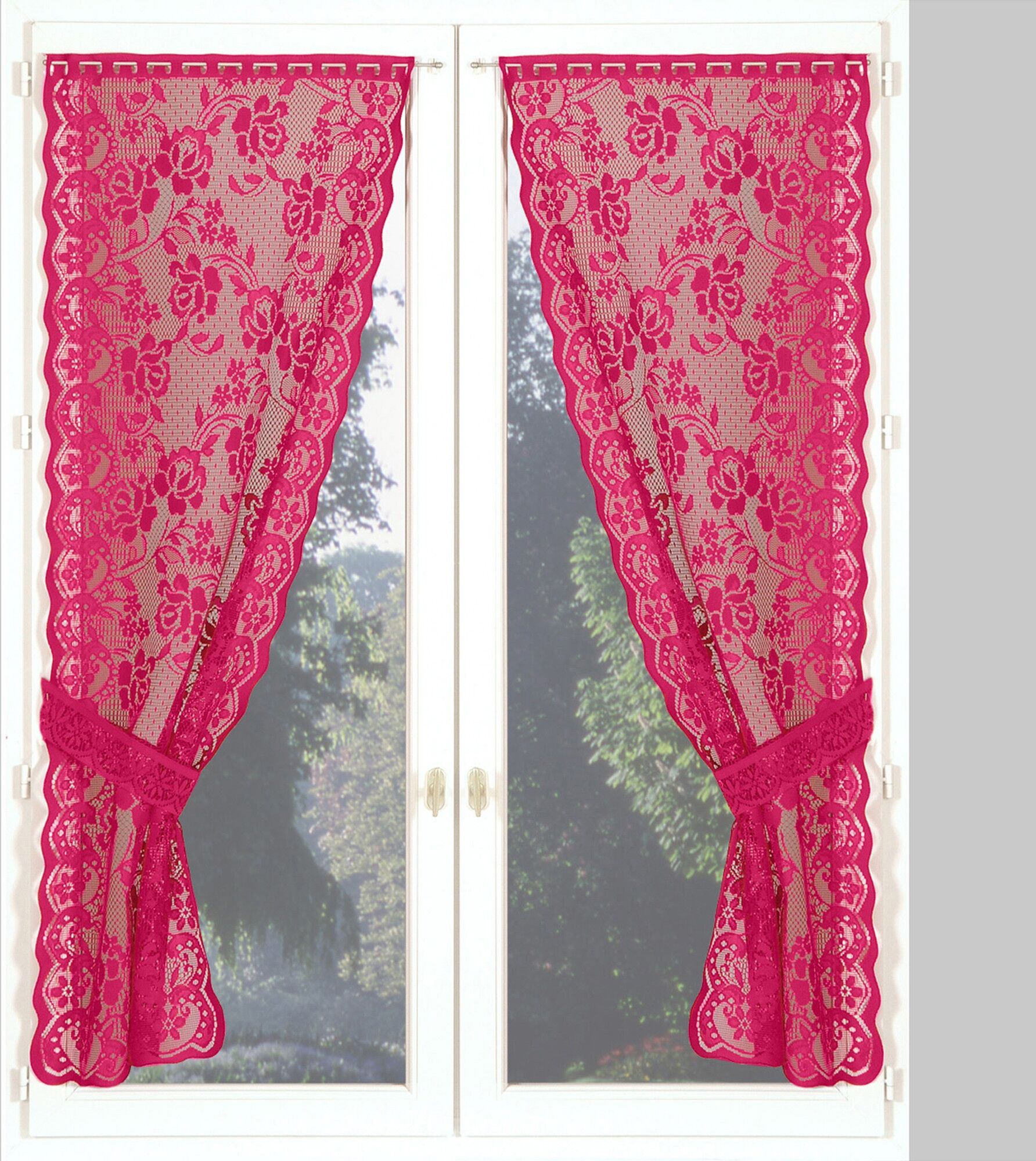 Rideau guipure - paire - Blancheporte Rose Rideau : largeur 60 x hauteur 120cm