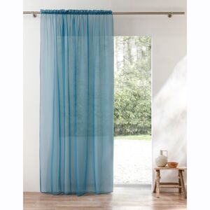 Blancheporte Panneau voile uni finition galon fronceur - Blancheporte Bleu Panneau : largeur 240 x hauteur 240cm