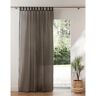 Panneau voile uni finition pattes - Blancheporte Gris Panneau : largeur 140 x hauteur 170cm