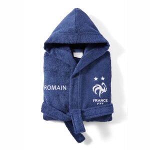 FFF Peignoir de bain enfant FFF® personnalisable - FFF Bleu 10/12 ans