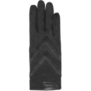 Isotoner Gants tactiles chevrons tissu extensible - Blancheporte Noir Unisex