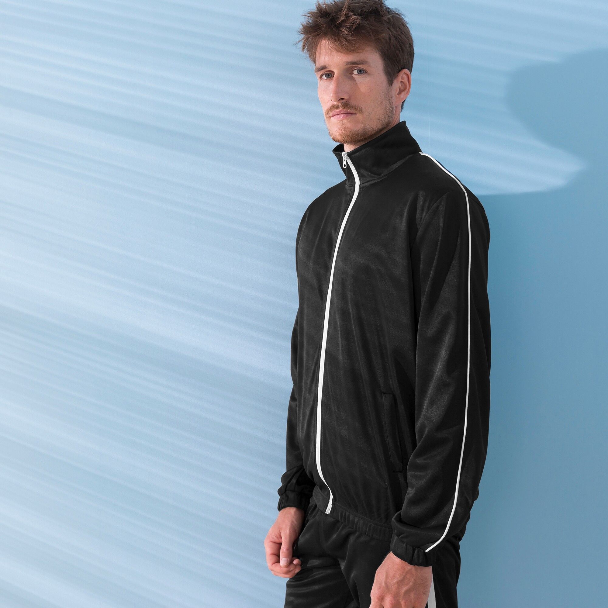 Blancheporte Veste Sport Microfibre Zippée - Homme Noir L