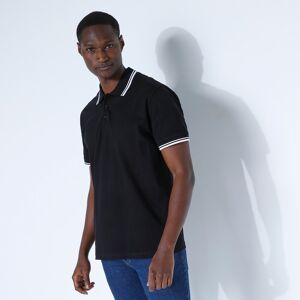 Blancheporte Polo Uni Maille Piquée Manches Courtes - Homme Noir 5XL