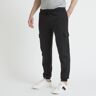 Blancheporte Pantalon Molleton Cargo Bas Resserrés - Homme Noir S/44/46