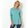 Blancheporte Polo Bicolore Maille Jersey - Femme Vert 34/36